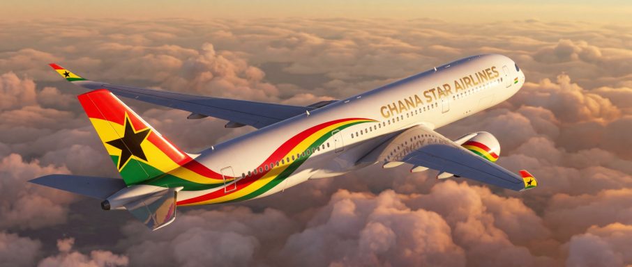 A350-1000 Ghana Star Airlines A350-1000 flying at 39,000 above the clouds heading to John F. Kennedy International Airport, New York.